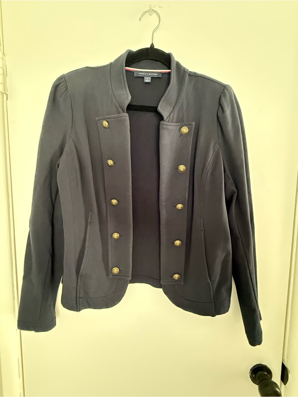 Tommy Hilfiger Navy Military Blazer Jacket Gold Buttons Women’s M